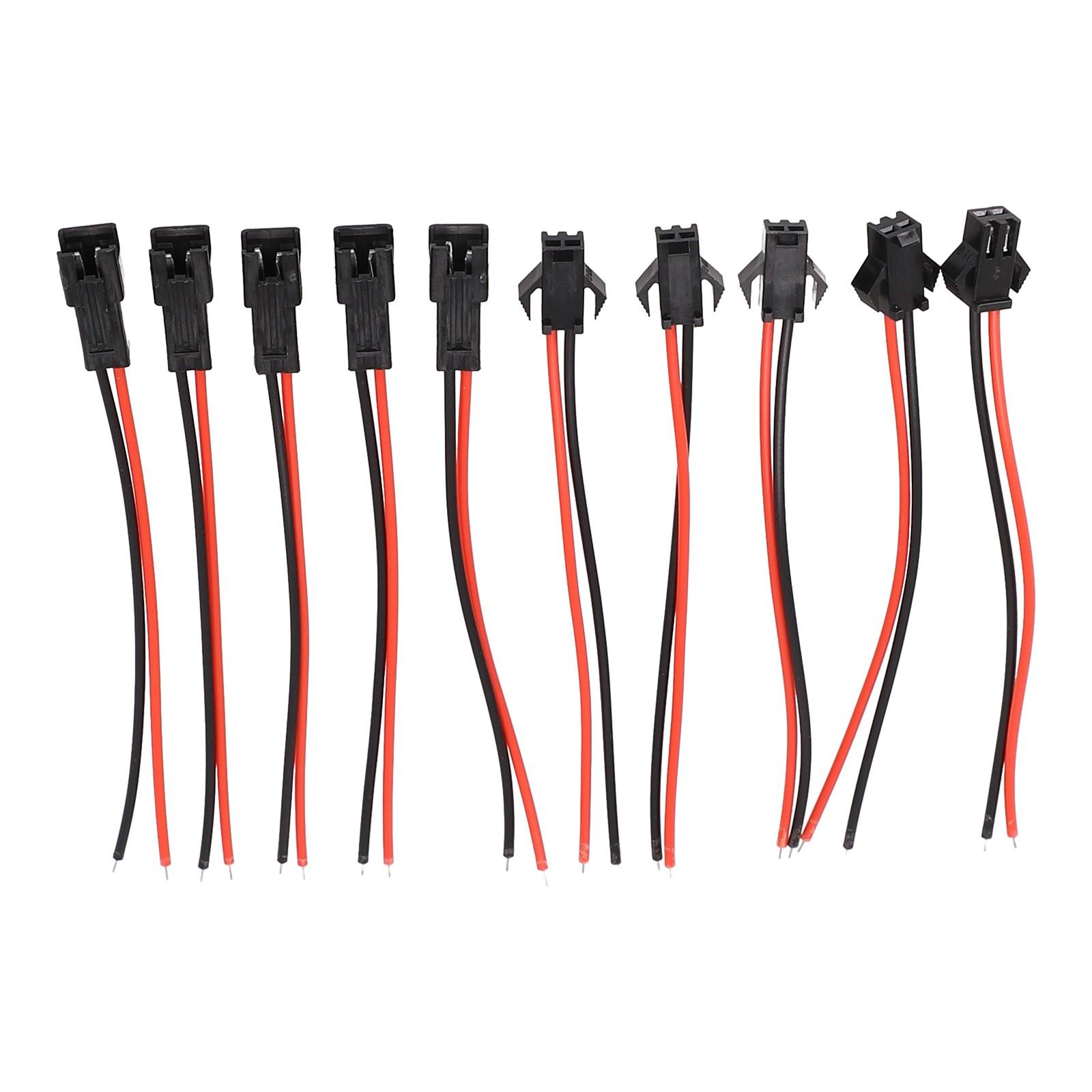 

10PCS SM 2-Pins 2P Female Male Plug-Connector Wire Cables-Adapter Cable 100MM