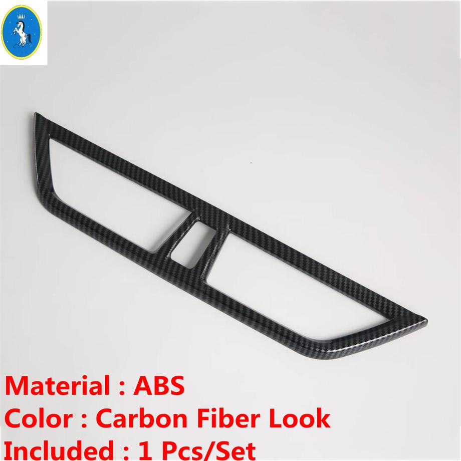 Rear Air AC Outlet / Middle Air Outlet / Upper Air Outlet Cover Trim For MG ZS 2018 -  Carbon Fiber Look Car ABS Accessories