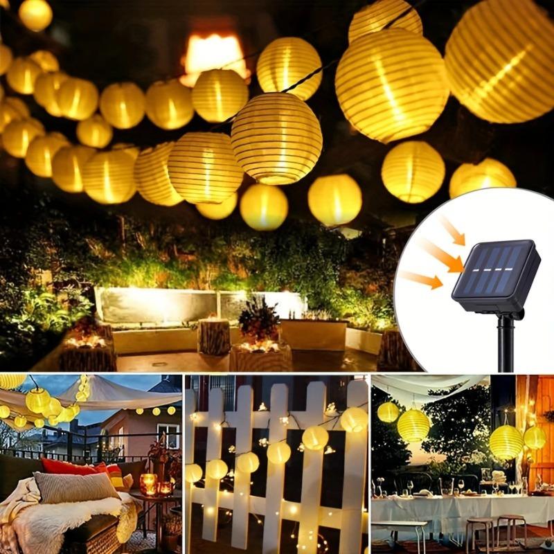 Waterproof Lantern 10/20/30 LEDs Solar String Light 3.5/5/6.5M Outdoor Garland Fairy Lamp for Christmas Garden Wedding Party Festival Deco