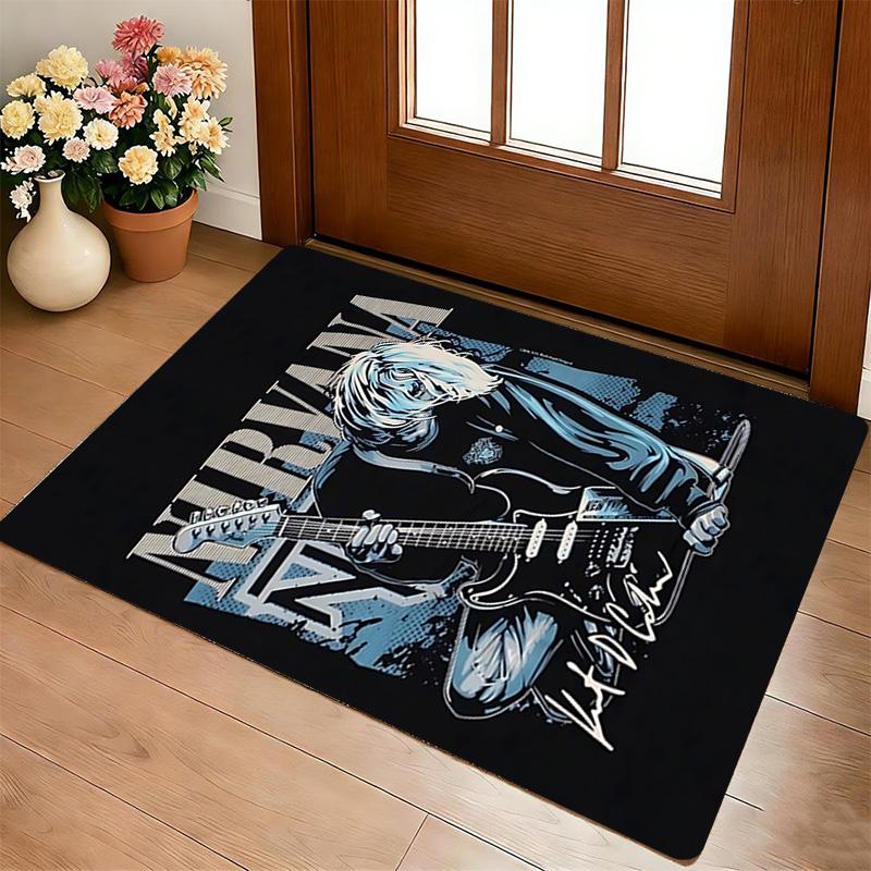 Nirvana Music Living Room Nonslip Area Rug Soft Carpet For Bedroom Game Playroom Sofa Office Home Decor Doormat Christmas Gift C926722
