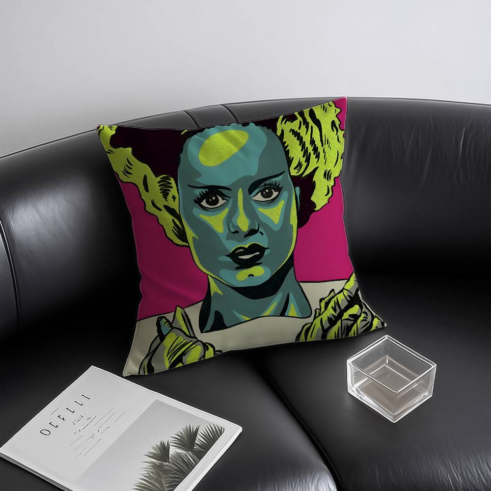 Horrible Bride of F-Frankenstein Pillow Case Anti-dustmite Invisible zipper Sofa Bed