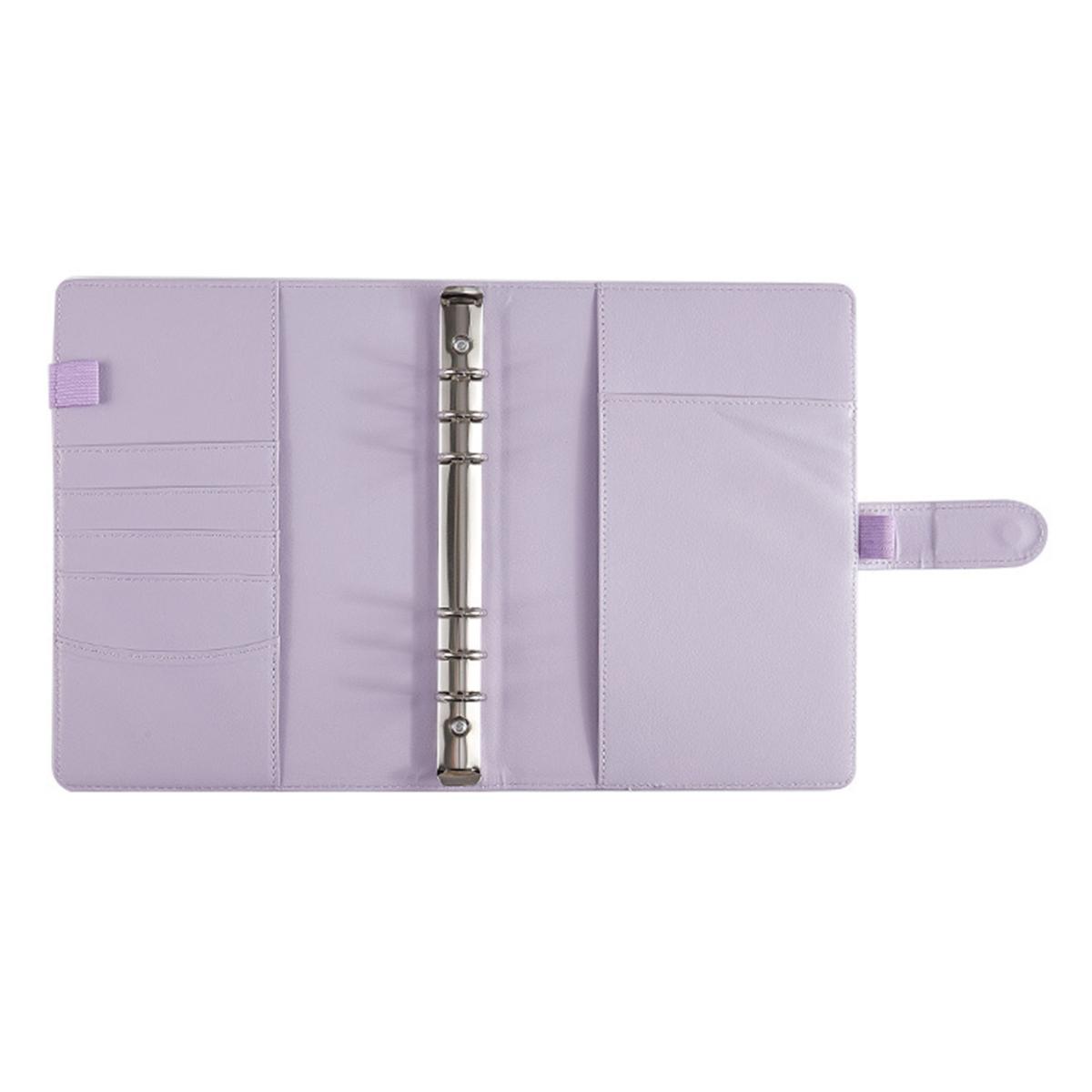 

Обкладинка для ноутбука, універсальна водонепроникна змінна обкладинка INS A5 із 6 отворами, штучна шкіра для подарунків A5 фіолетовий