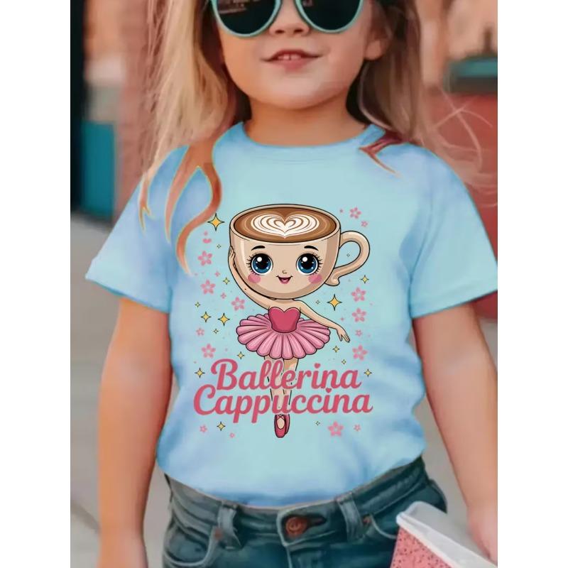 Italian Creative Funny Children's T-Shirt Summer Fashion Short Sleeve Top Cute Clothing