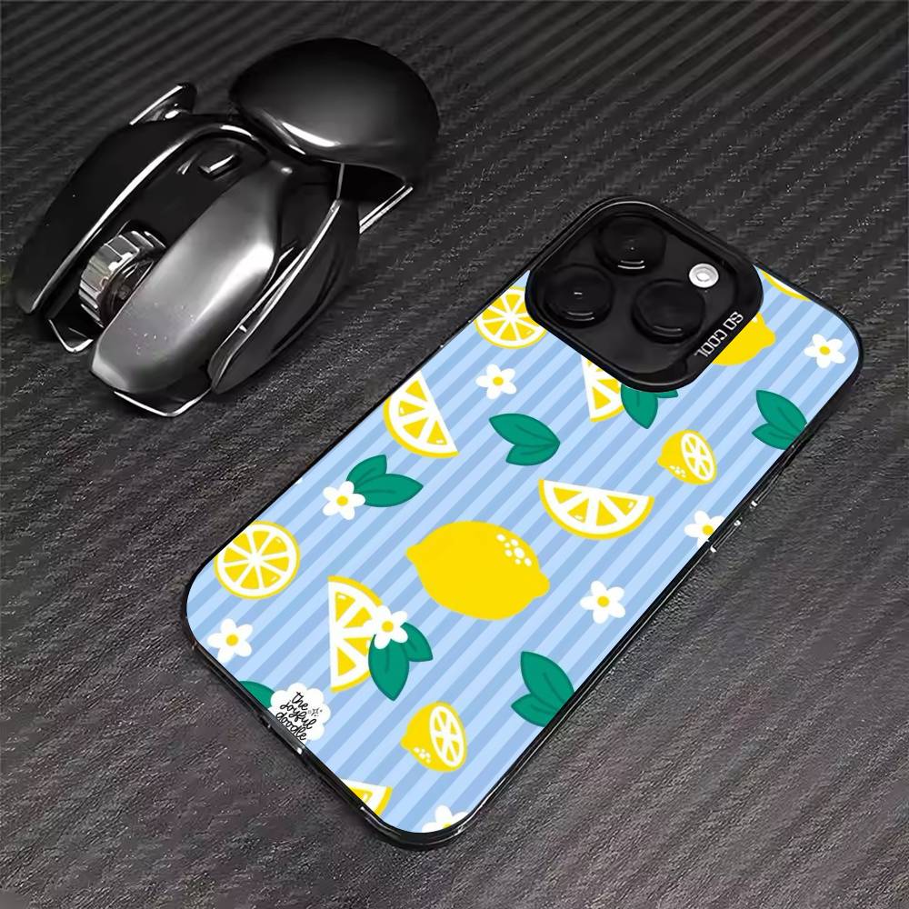 Style Lemon Phone Case For iPhone 17 16 15 14 13 12 11 Pro Max XS Max 7 8 Plus Shockproof Silicone Matte Cover