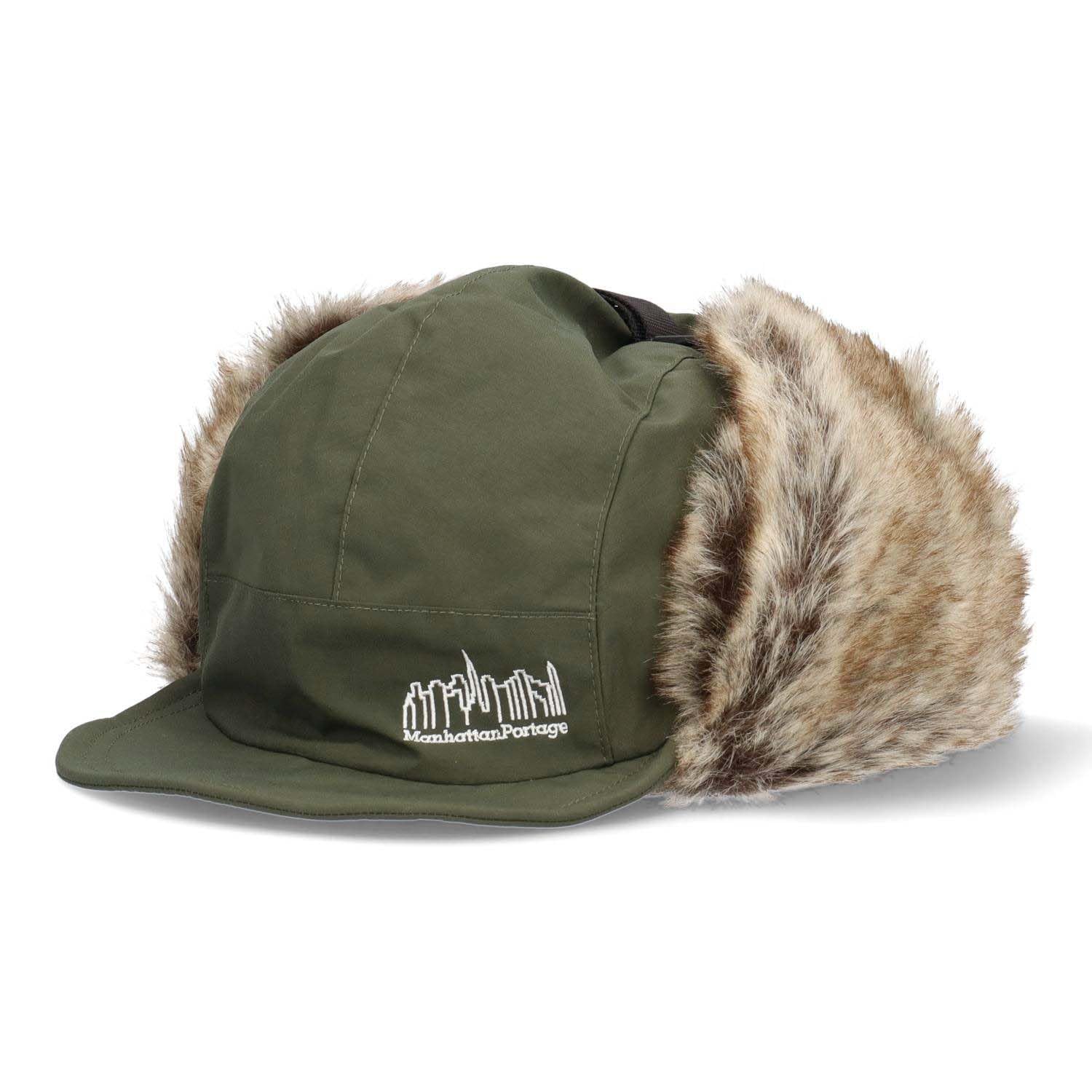 

Water Repellent Trapper Cap Outdoor Hat Cold Protection [Manhattan Portage] (Green) зелений