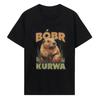 Beaver Newest TShirts Kurwa Bobr Bober Harajuku Pure Tops T Shirt Round Neck Women's Clothing