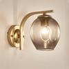 Color Modern Sconce Wall Lamp Glass Lampshade Loft Decorative Indoor Corridor Led Wall Lights Fixtures E27 Black Gold Blue