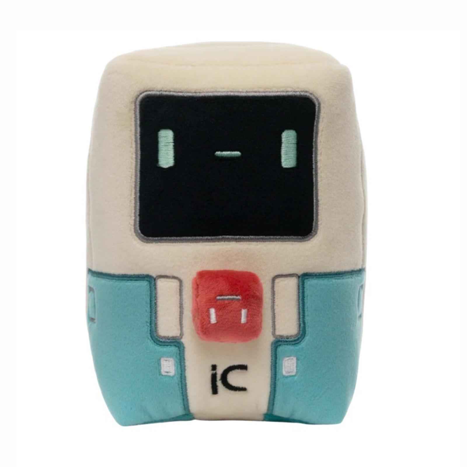 

Soft Plush Robot Toy Stuffed Animal with Square Head and Minimalist Face Design Suitable for Kids and Collectors One Size
