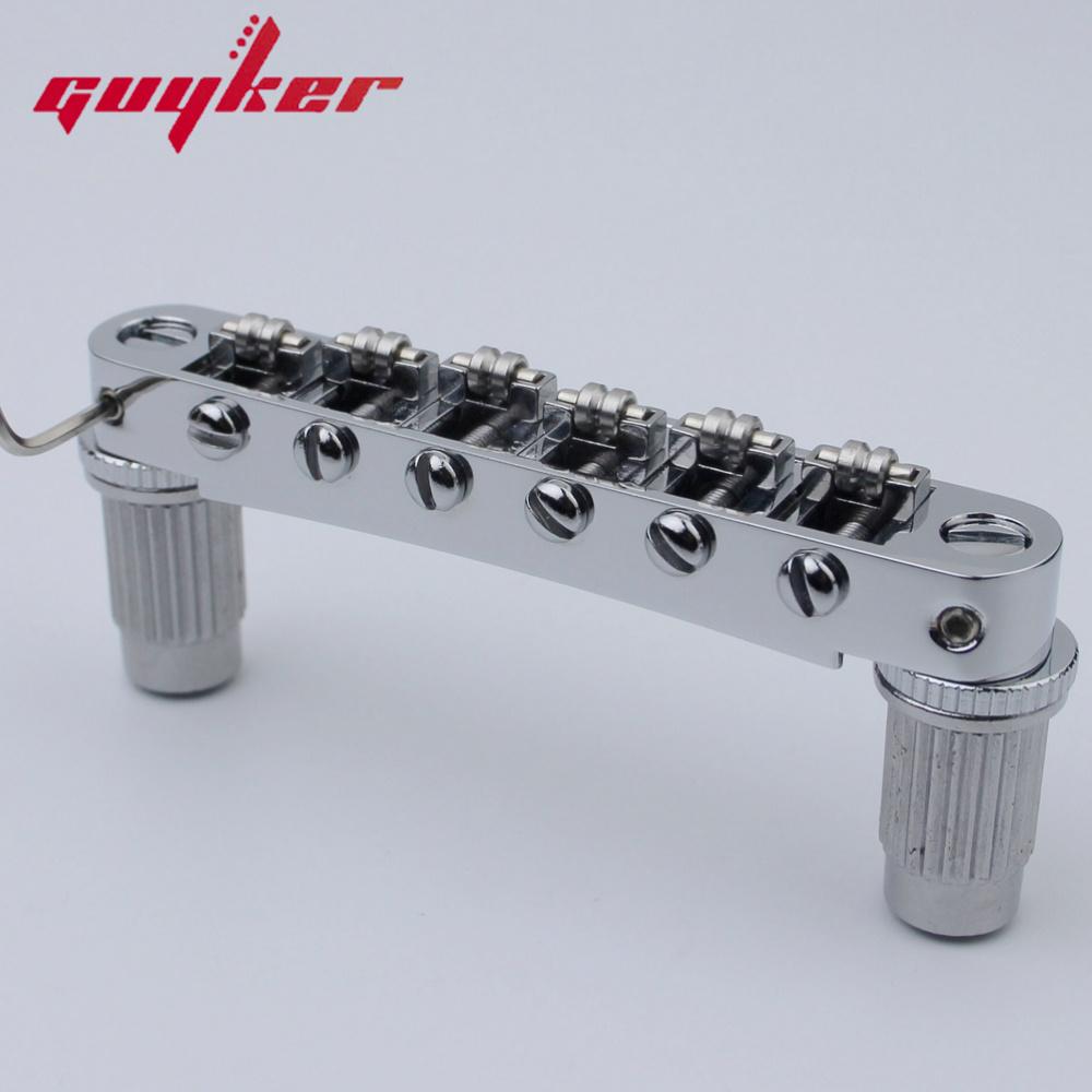 Guyker Tune-O-Matic Rollensattel Gitarrenbrücke für Lp Sg 6-Saiten Gitarren Elektrische Gitarre