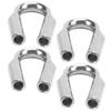 4pcs Durable Stainless Steel Thimbles Antirust Heavy Duty Thimble Winch Rope Thimble  For Camping