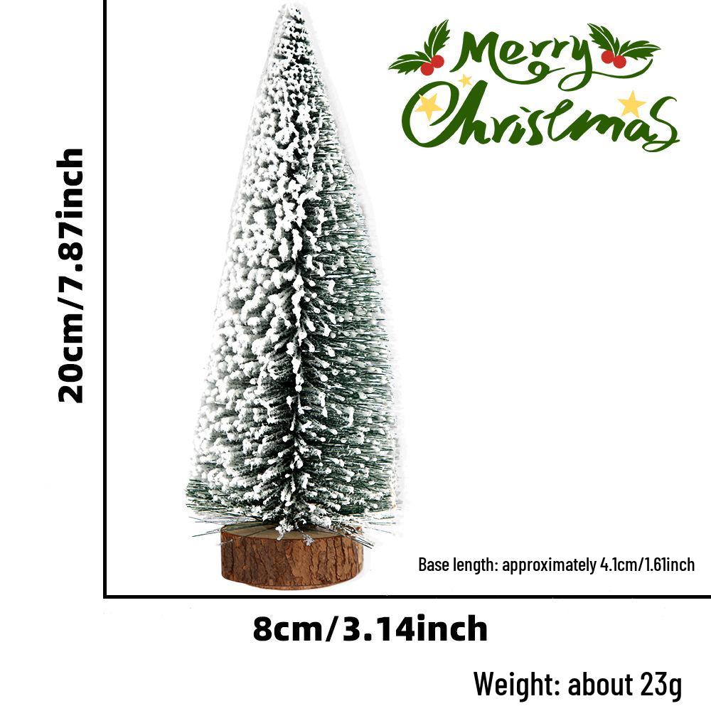 Mini Snow Spray Christmas Tree - Tabletop Holiday Decor Pine Cedar Ornament