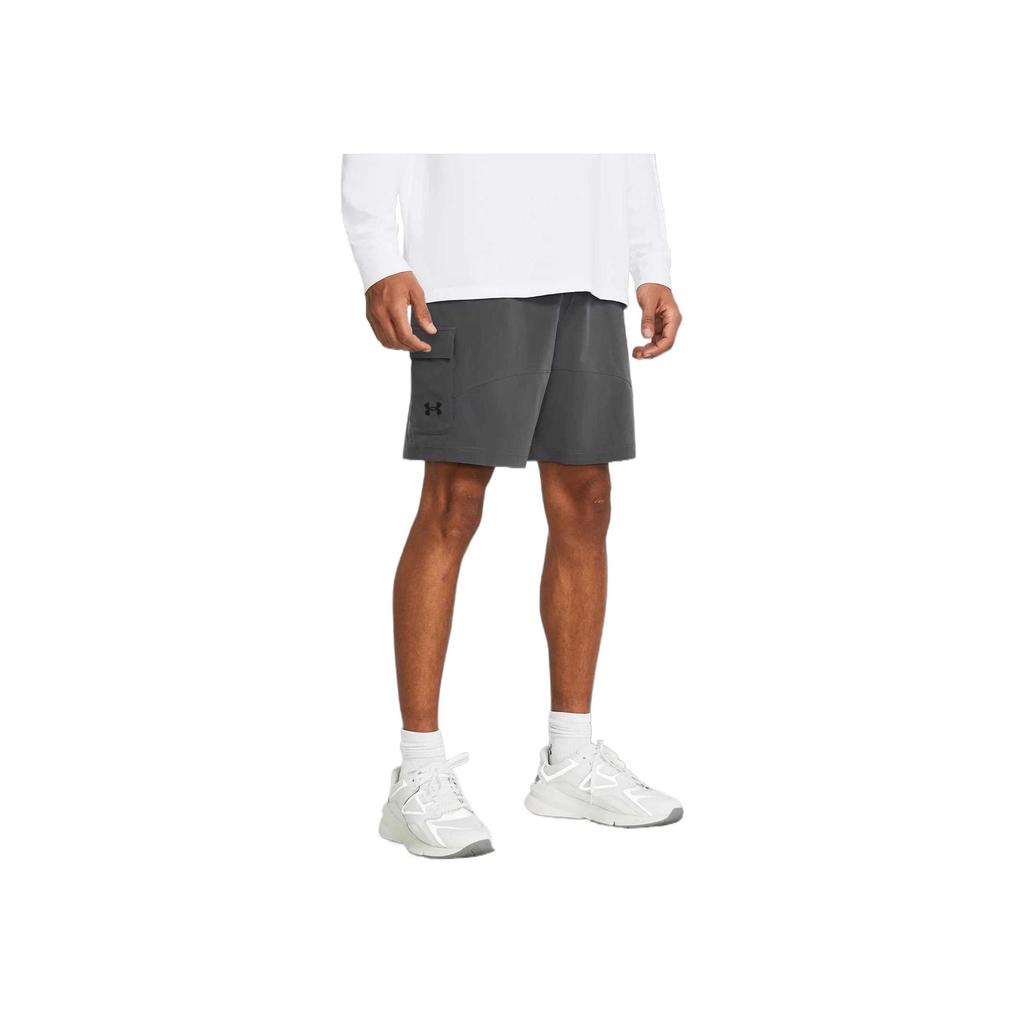 Under Armour Einfarbige Einfache Weiche Dehnbare Gewebte Freizeitshorts Herrenshorts Nashorn-Grau 1383022-025