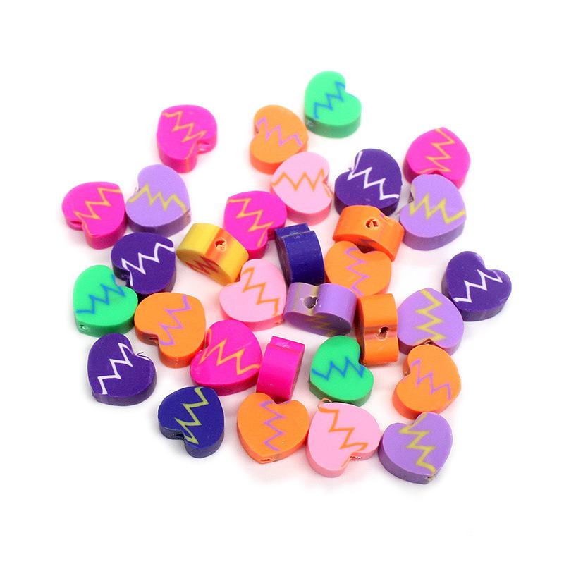 Soft Pottery Pieces Beaded Diy Mobile Phone Chain Accessories Loose Beads Smiley Face Letters Animal Fruit Mixed Soft Pottery