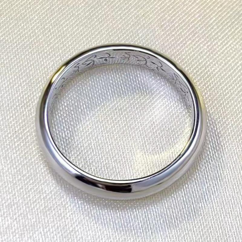Zhuo Zhifan 2023 S925 Silver Modern Minimalist Ring for Women - Elegant European & American Style