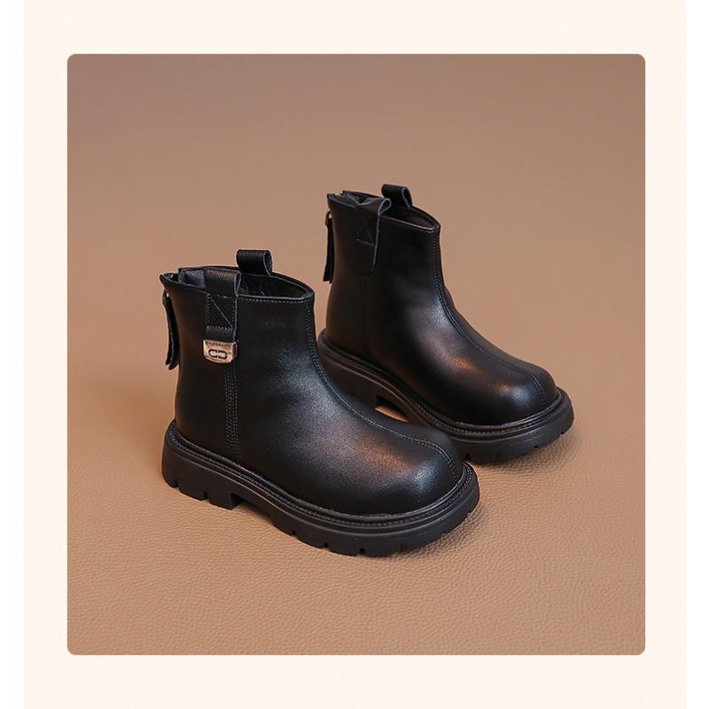 Kids Girls Fashion Soft Leather Ankle Martin Boots Casual Short Boots