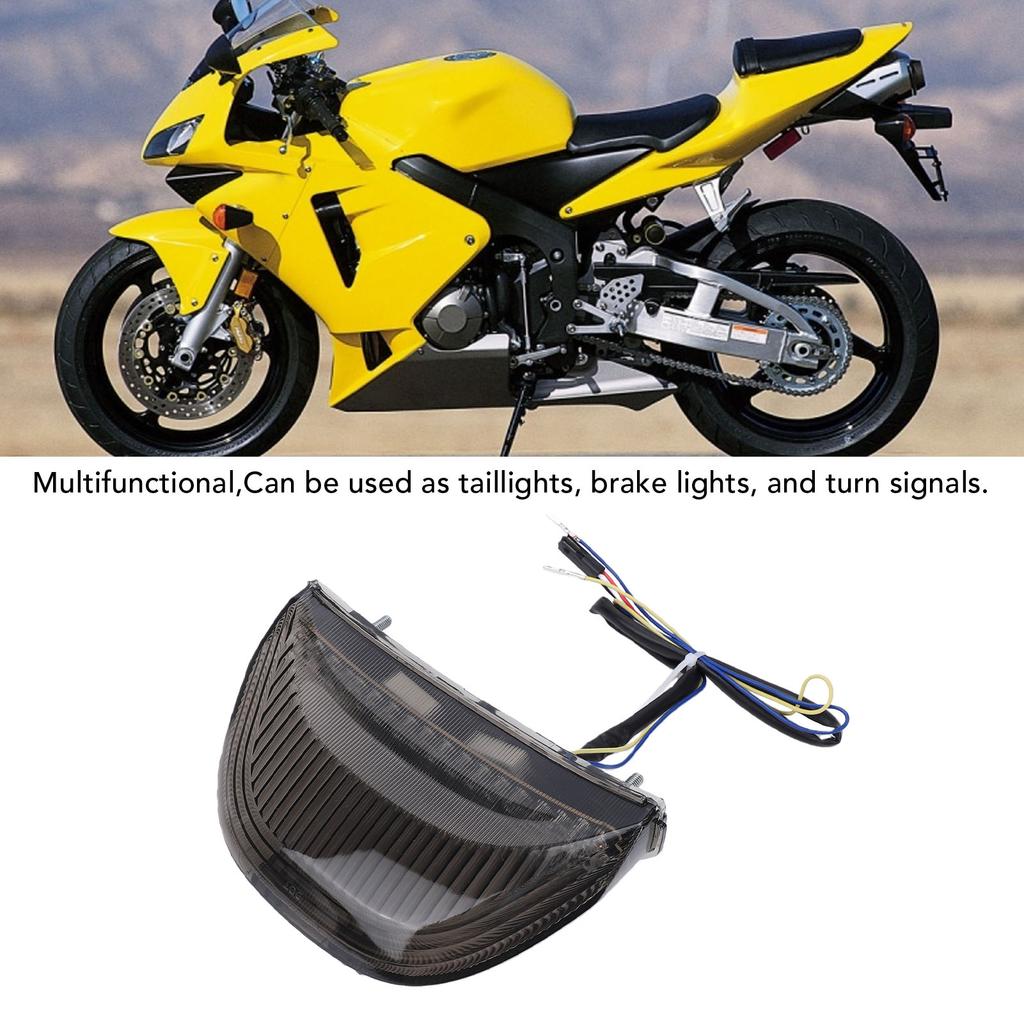 Motorcycle Rear Brake Tail Light LED Turn Signals Stop Rear Lamp Replacement for CBR600RR F5 2003-2006