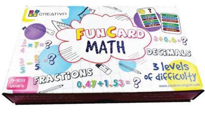 Educational Cards Math Fun Card Math Fractions and Decimals. Creativo
