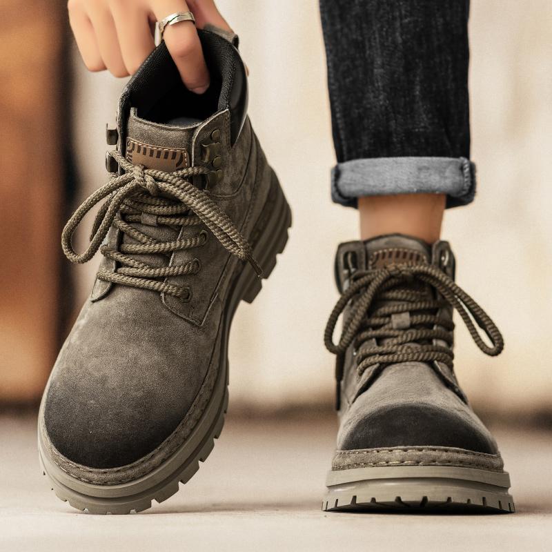 Autumn Winter Men Boots Waterproof Outdoor Ankle Boots For Men Tooling Boots