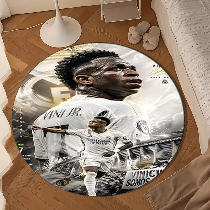 Brazilian Football Star Round Mat Home Decor, Chair Rug For livingroom,Bedroom, Doormat Home Decor Birthday Gift Christmas Gifts