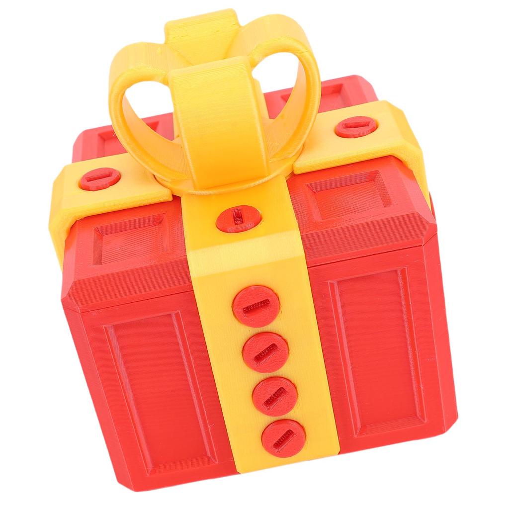 Annoying Present Box with Screws Prank Screw Box Funny 3D Printed Present Box for Xmas Birthday Holiday 3.9 X 3.9in Red