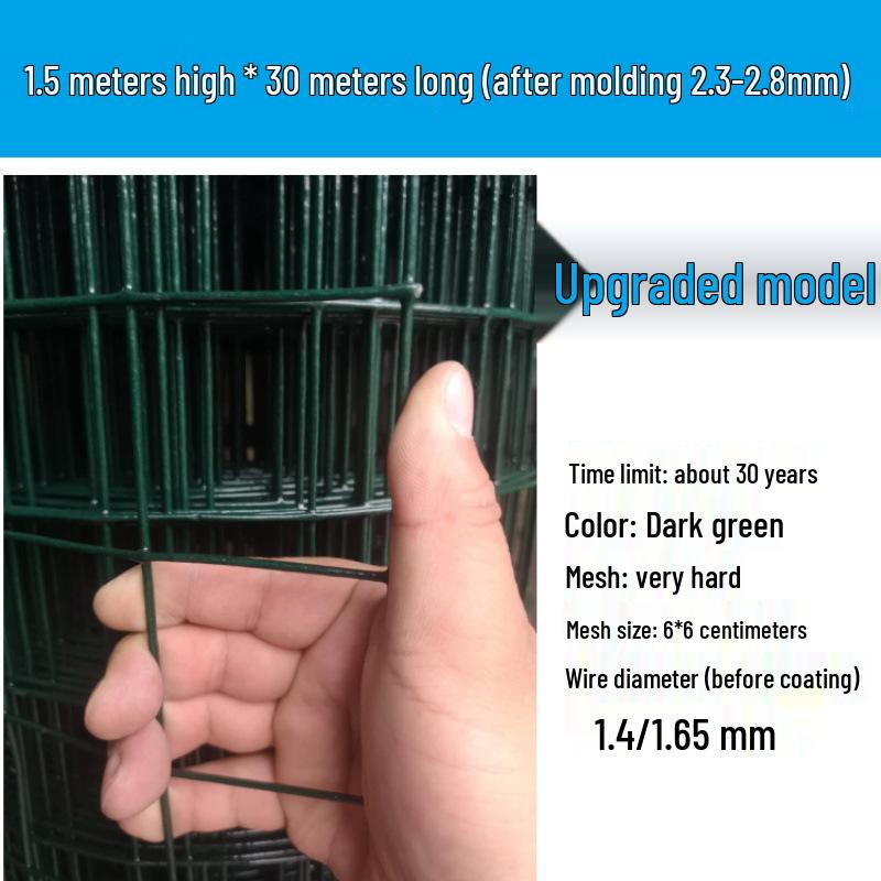Rustproof Green Plastic-Coated Mesh Wire Fence for Chicken Enclosure