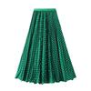 Falda Midi Plisada de Lunares Retro Zeolore Cintura Alta Línea A Fluida Larga para Mujer QT2890