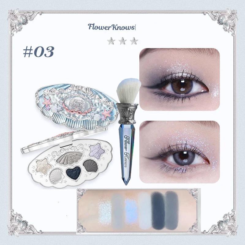 Little Angel Flower Knows Eyeshadow Palette Eye Glitter Make Up Palette Long Lasting 9 Color Eye Shadow For Girl And Women