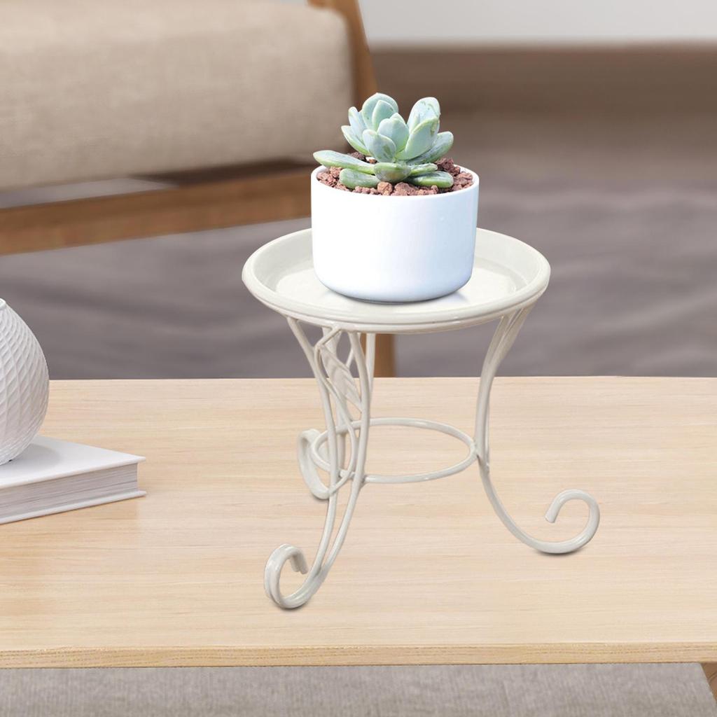 Plant Stand with Tray Decorative Heavy Duty Flower Pot Holder Stand Planter Shelves for Outdoor Balcony Patio Office Living Room
