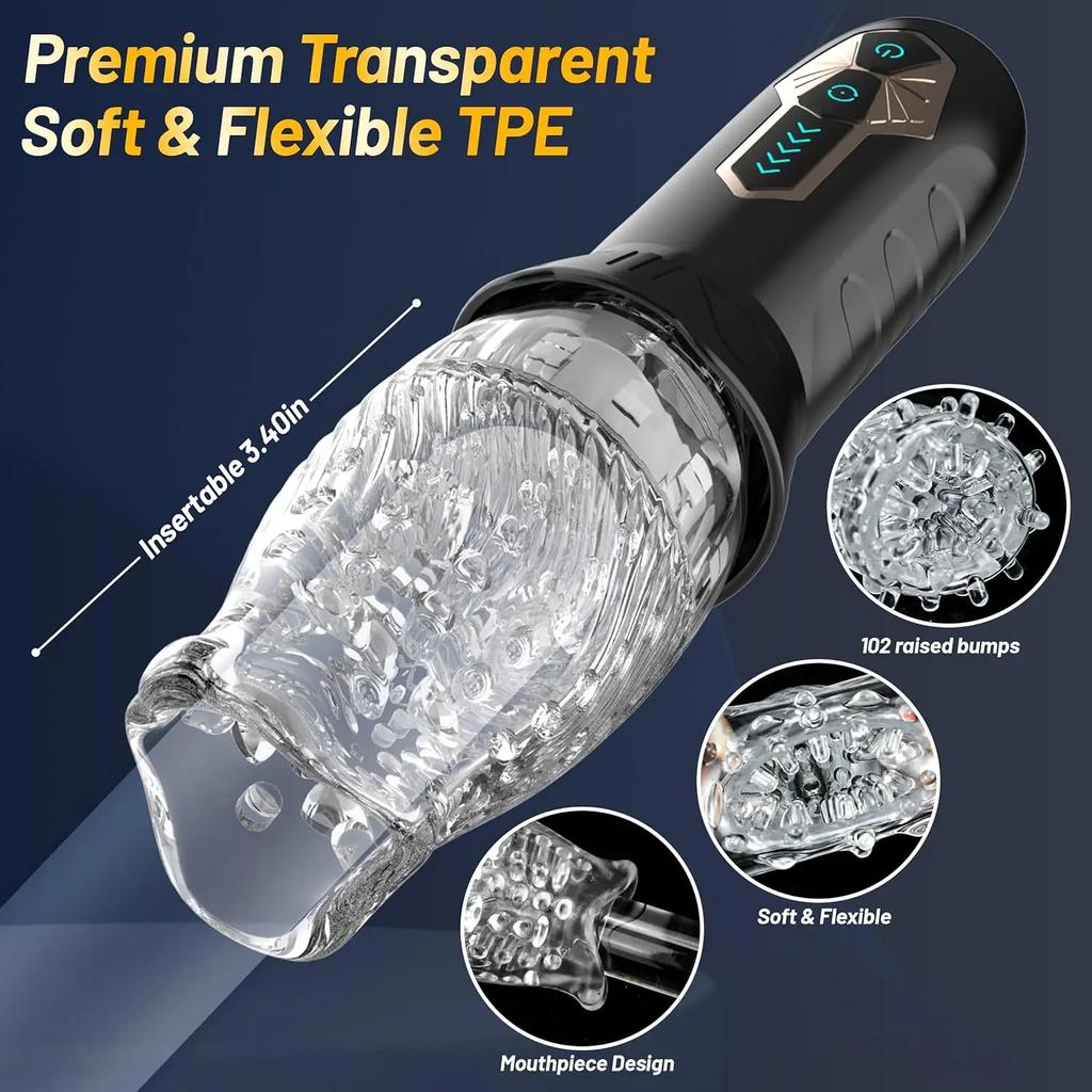 Powerful Automatic Male Masturbator Cup Vagina Masturbation 5 Rotating 10 Vibrator Penis Blowjob Pussy Stimulator Adult Sex Toys Men Penis Exerciser