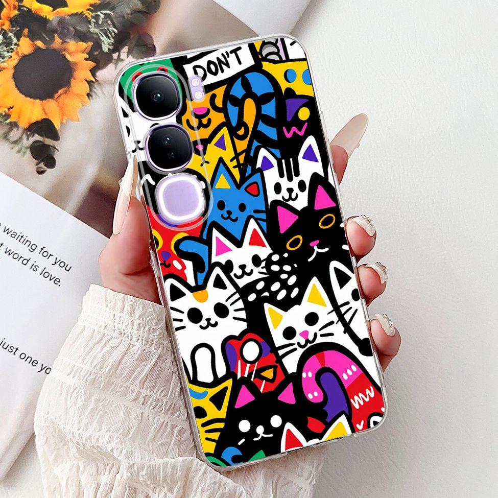 Clear For Vivo V40 Lite IDN Case 4G 5G Cute Cartoon Cool Luxury Funny Boys Girls Phone Case For vivo V40 Lite 5G IDN Back Cover