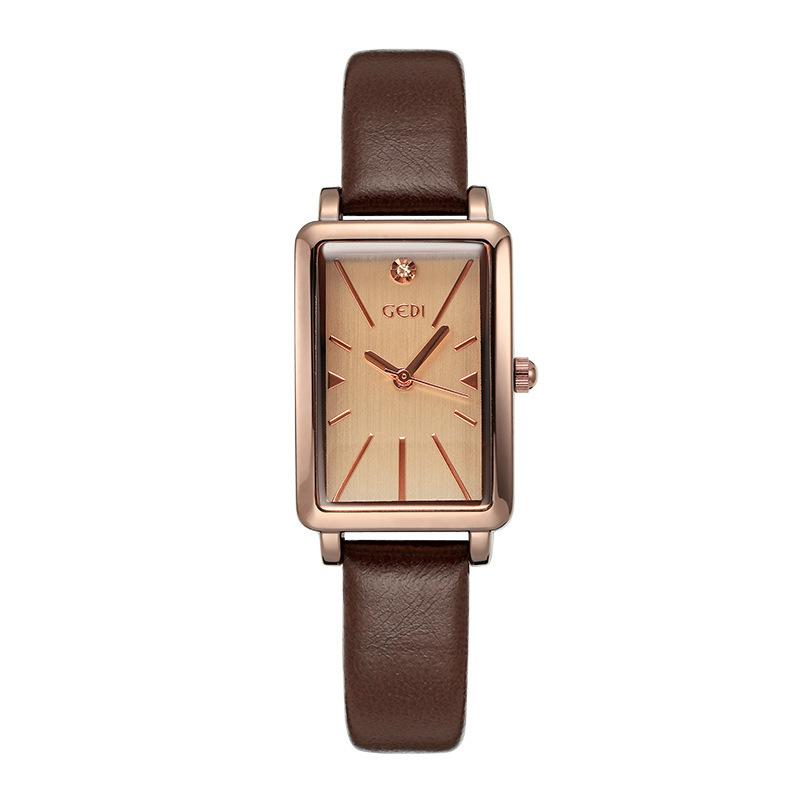 Retro Style Small Square Plate Women'S Watch Light And Small High-End Belt Watch Women'S Quartz Watch