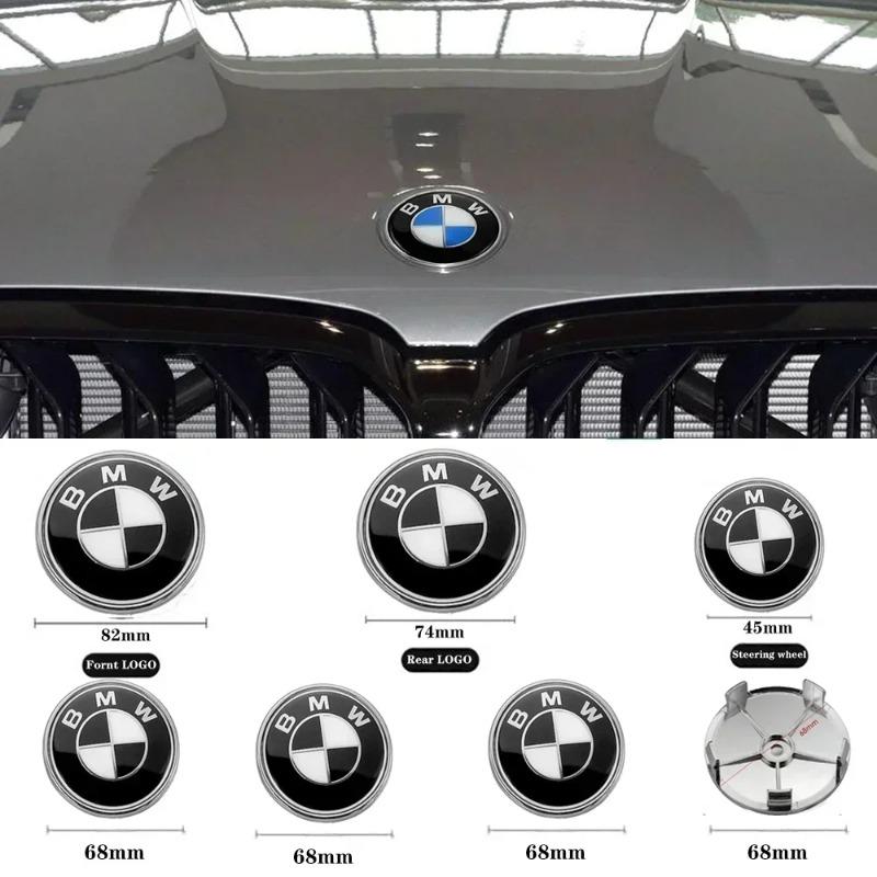 For BMW X1 X3 X5 G01 G20 G21 G30 F10 F11 F20 F01 F30 sticker 7Pcs Car Front Badge Rear Sticker Center Caps Steering Wheel Emblem