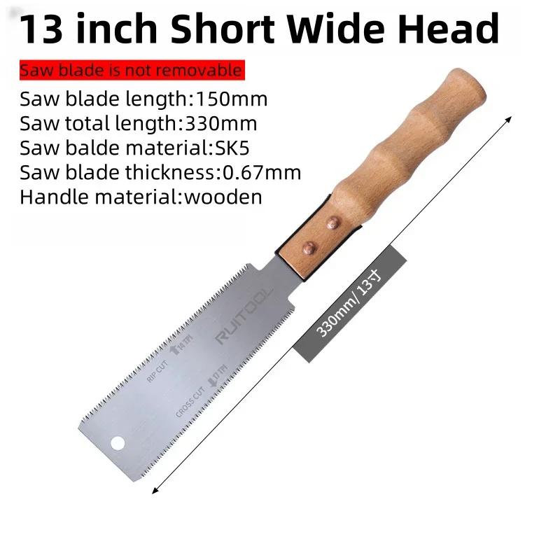 ALLSOME Piła ręczna 13/22 cala Ostrze ze stali SK-5 Elastyczna piła do drewna Ergonomiczny design Beznarzędziowa wymiana ostrza Idealna do obróbki drewna