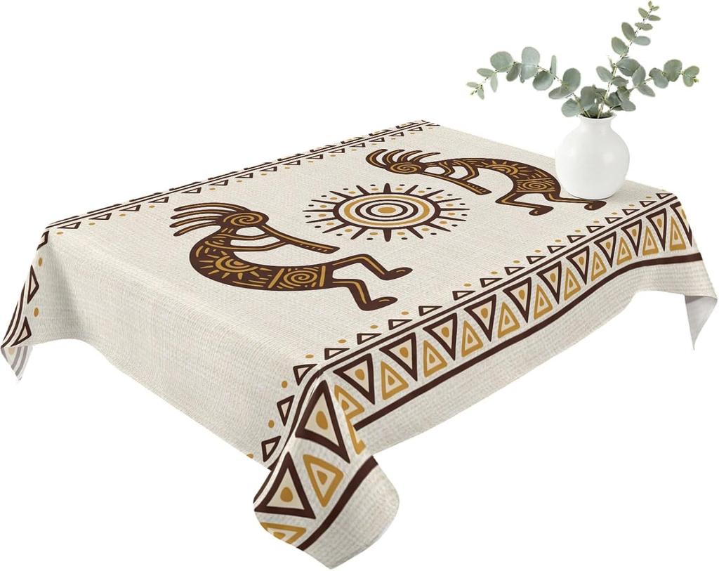 Southwest Geometry Ethnic Tribal Rectangle Tablecloth for Table Decor Reusable Kitchen Dining Tablecloth Holiday Party Decor