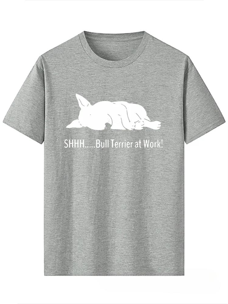 Bulldog At Work T-shirt - Fun Pattern Fashionable New Short-Sleeve Crew Neck T-Shirt Summer Streetwear Graphic T Shirts Y2K Top Unisex