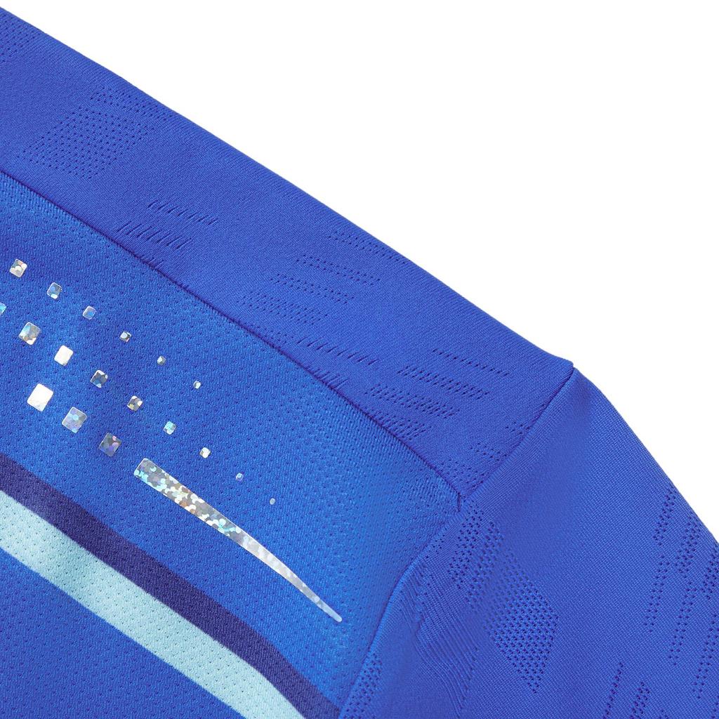 Li-Ning Pohodlné Ležérne Jednofarebné Blokové Krátkorukávové Tričko Pánske Vrcholy Jasne Modré AAYV085-2