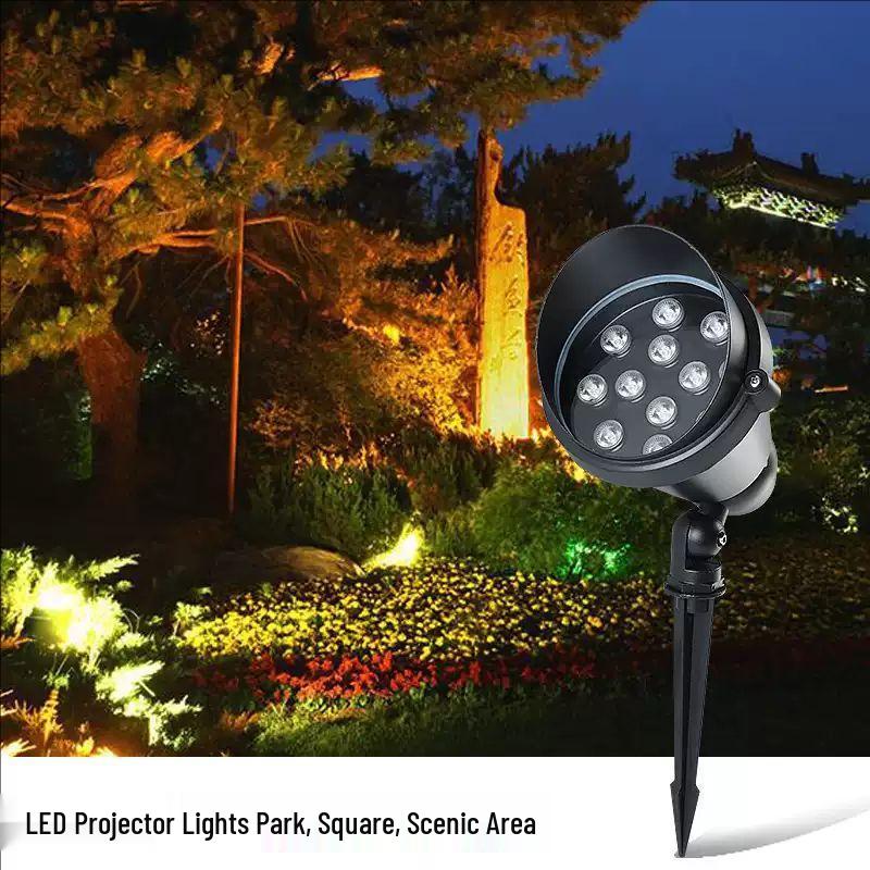 Outdoor Waterproof Plug-In Spotlight for Gardens and Lawns