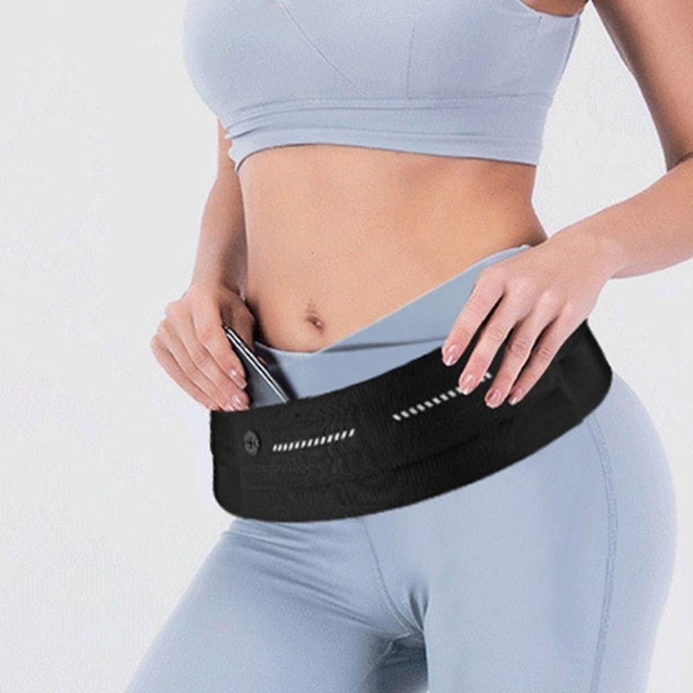 Night Reflection Sport Mobile Waist Bag Ultra-Thin Sports Phone Bag Running Waist Bag Men Women