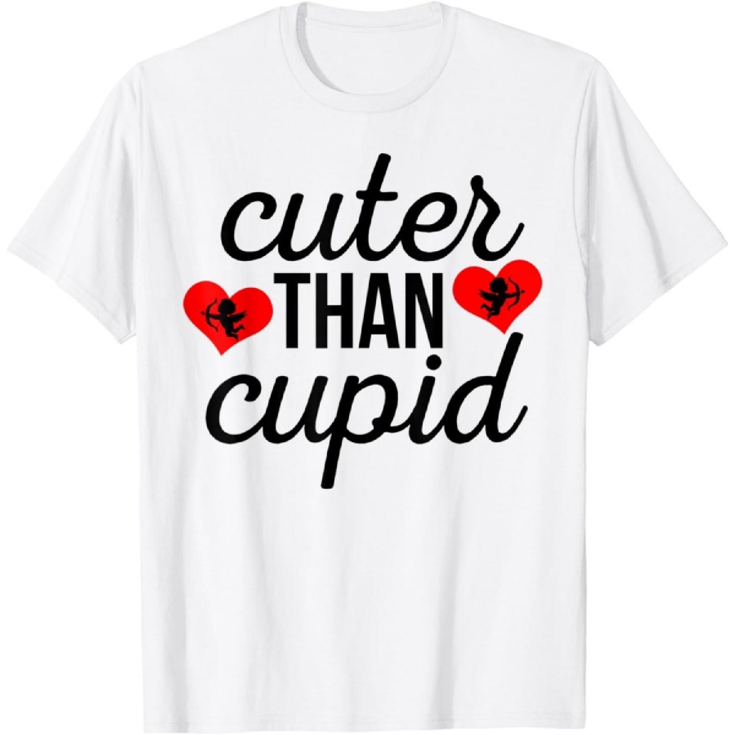 Cuter Than Cupid With Arrows Men Valentines Day Celebration T-Shirt(1) XXXXXL белый