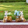 Creative Cartoon Rabbit Courtyard Decoration Outdoor Garden Ornament Succulent Flower Pot Landscape Sculpture Home Decor