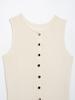 2025 Spring Women's European & American Slim Knit Sleeveless Single-Breasted High-Waisted Dress