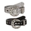 Elegant Rhinestone Waist Belt for Women's Jeans and Dresses with Stylish Pin Buckle