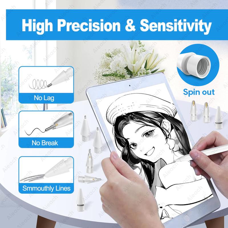 For Apple Pencil Tip Double Layer Soft Hard Pen Nib For Apple Pencil Pro/ 1st 2nd Generation USB C 2B HB iPad Pencil Accessories