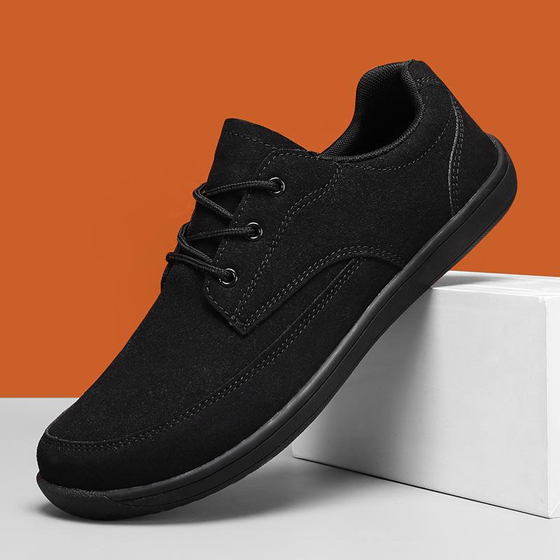 

Men Suede Casual Wide Toe Shoes Beige Thick Soled Lace Up Walking Shoes Also Suitable for Designer Retro Style Denim Boot Sizes 39