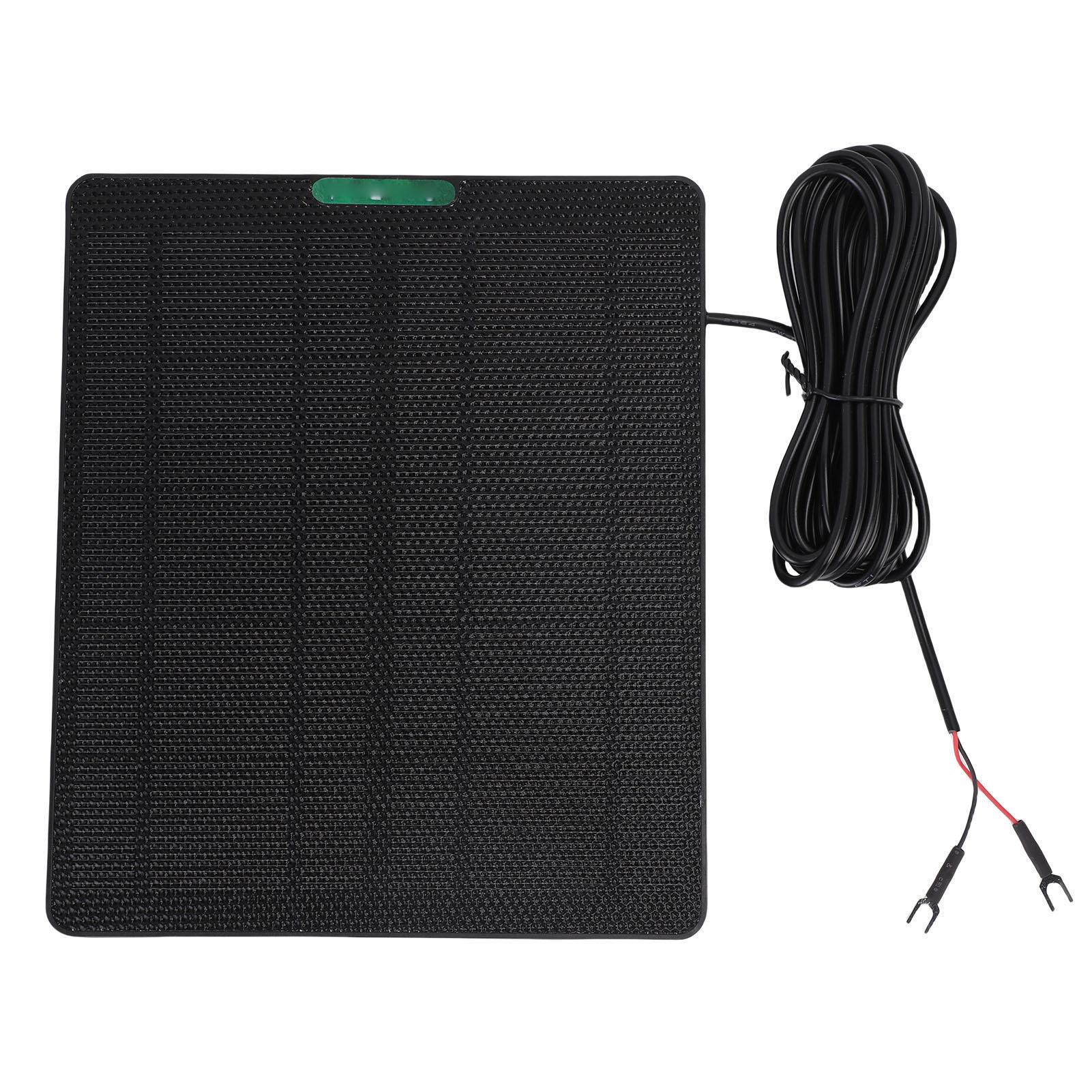 

10W Solar Panel Charger Fit for Ring Video Doorbell 4 3 Plus Security Camera ETFE Solar Charger High Efficiency U Type чёрный