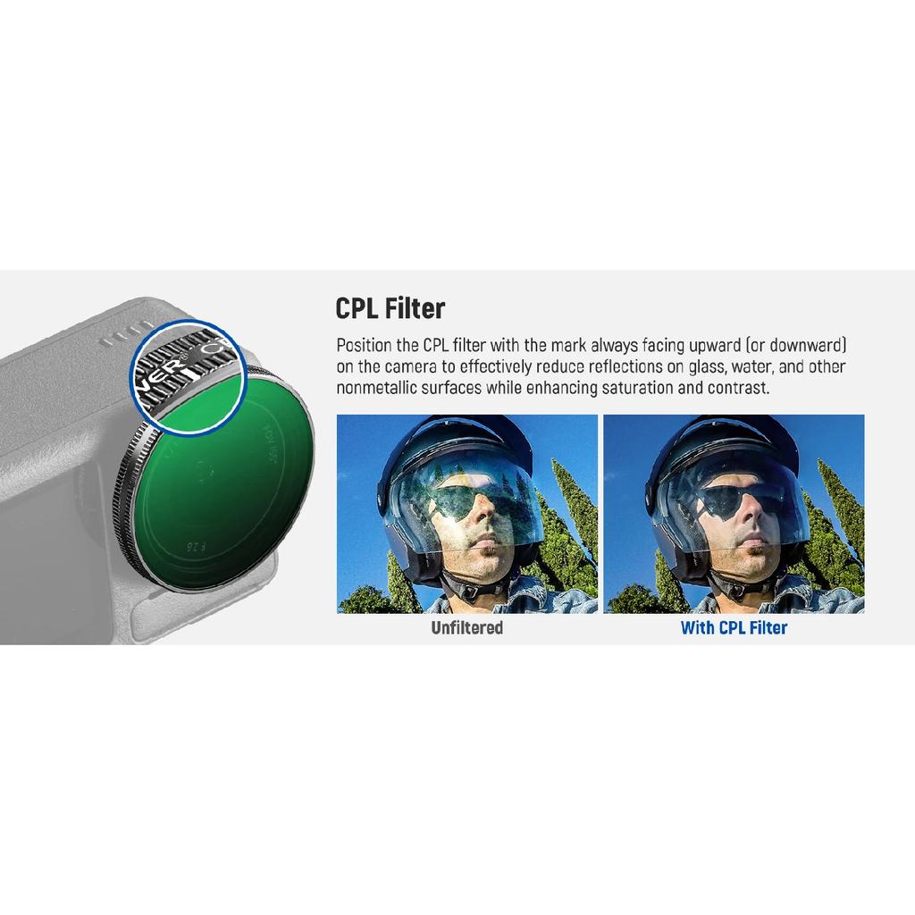 NEEWER ND/PL Filter Set Compatible with DJI Osmo Action 3/4/5 Pro Neutral Density Polarizing Action Camera Accessories