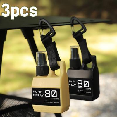 1/3pcs Outdoor Hanging Buckle Spray Bottle with Nozzle Portable Camping Travel Tool Refillable Liquid Container for Insect Repel