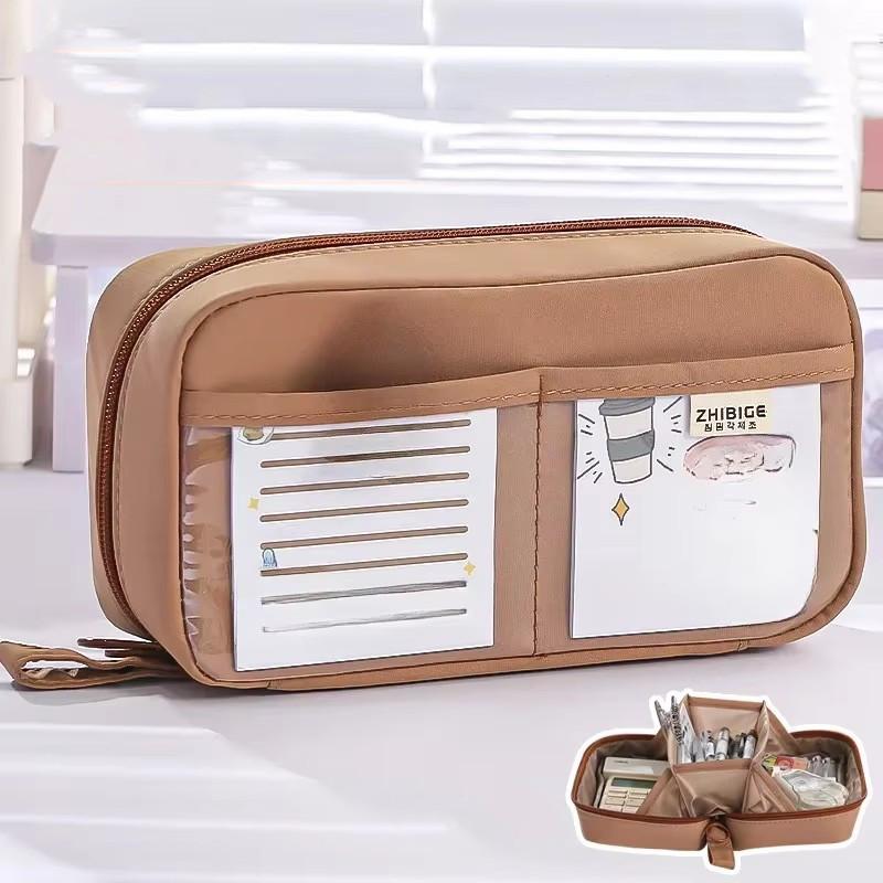 Cute Multi Layer Pencil Case Pouch, Large Capacity Pen Case Bag,Durable Stationery Storage Bag For Students, School&Office