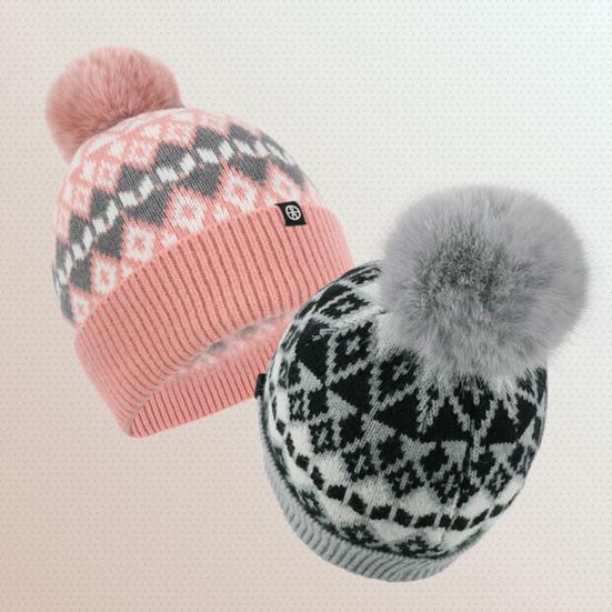 Women Winter Hat Scarf Gloves Set Pom Pom Warm Hat Long Knit Scarf Touchscreen Gloves Set Thick Warm 3 in 1 Set