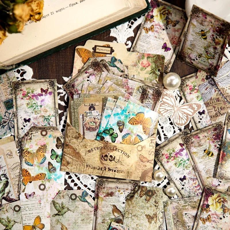 Journamm 45 buc/pachet Pachet de autocolante Srapbook Materiale vintage Decor Junk Journal DIY Album foto Colaj Jurnal Autocolant Papetarie